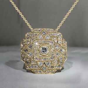 Elegant Gold and Silver Pendant Necklace